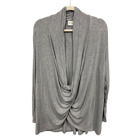 Chicos Zenergy Raquel Surplice Wrap Top Womens Medium 2 Long Sleeve Rayon Blend - Picture 3 of 8